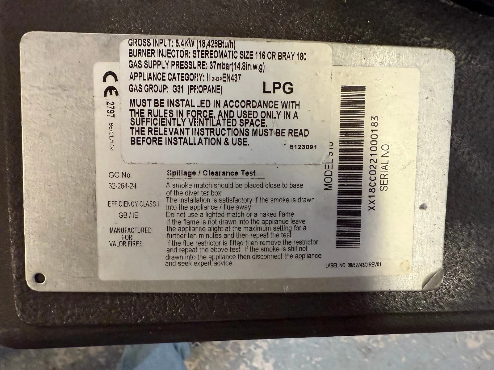 Firefox LPG Gas Fire Stove 5 KW - Hardly used 2