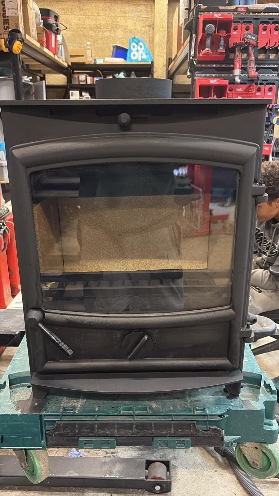 Fireline FX5W Wide Screen 5kW Multi-Fuel Stove  (log,wood+burner), , 🚚🚚🚚 4