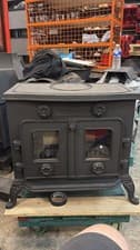 Classic Vintage Cast Iron STOVE 10KW  MULTIFUEL, (log,wood+burner)  🚚🚚