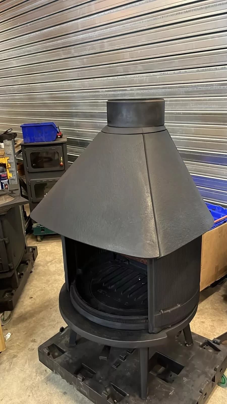 Jotul 6 Vintage Cast Iron Wood Burning BOILER Stove 7” Exit. LARGE OUTPUT BOILER 5