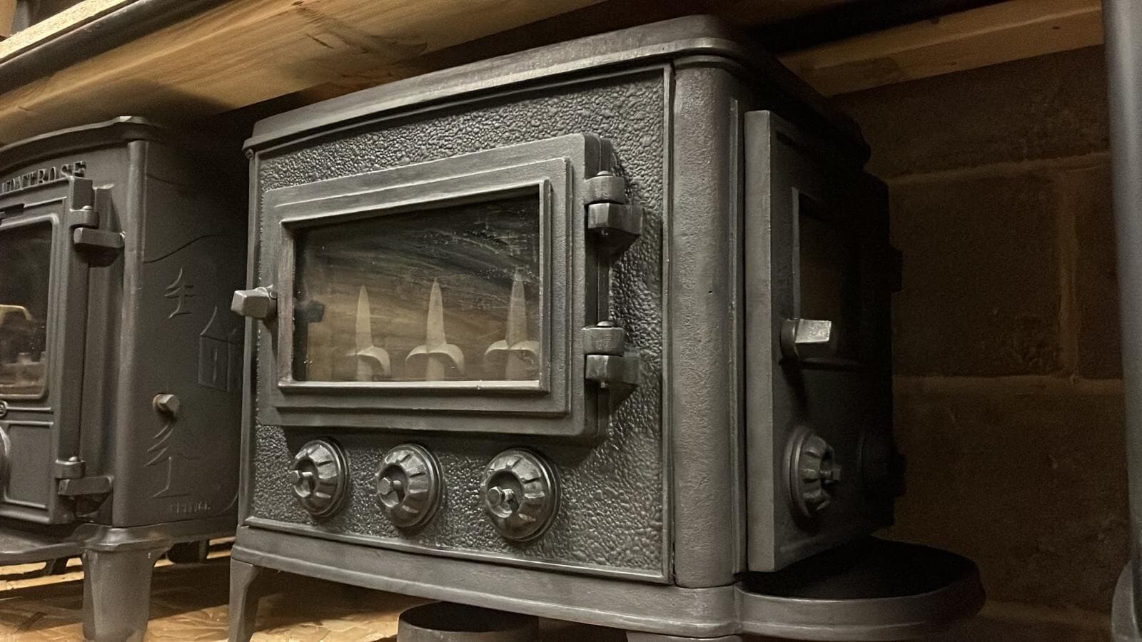 Cast Iron Stove 2 Sided Corner Stove, Woodburner, (log,wood+burner), 🚚🚚🚚