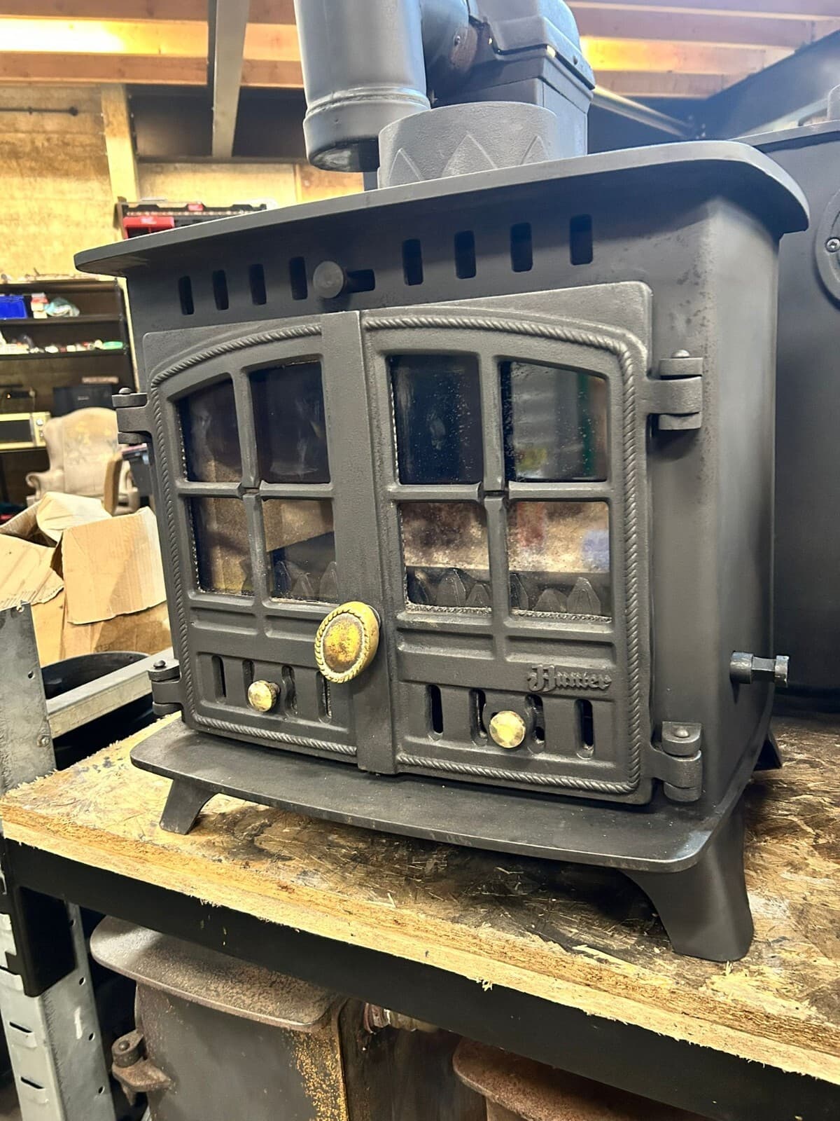 Hunter Herald 6 Stove 6kw, MULTIFUEL, (log,wood+burner), brass handle, 🚚🚚🚚 5