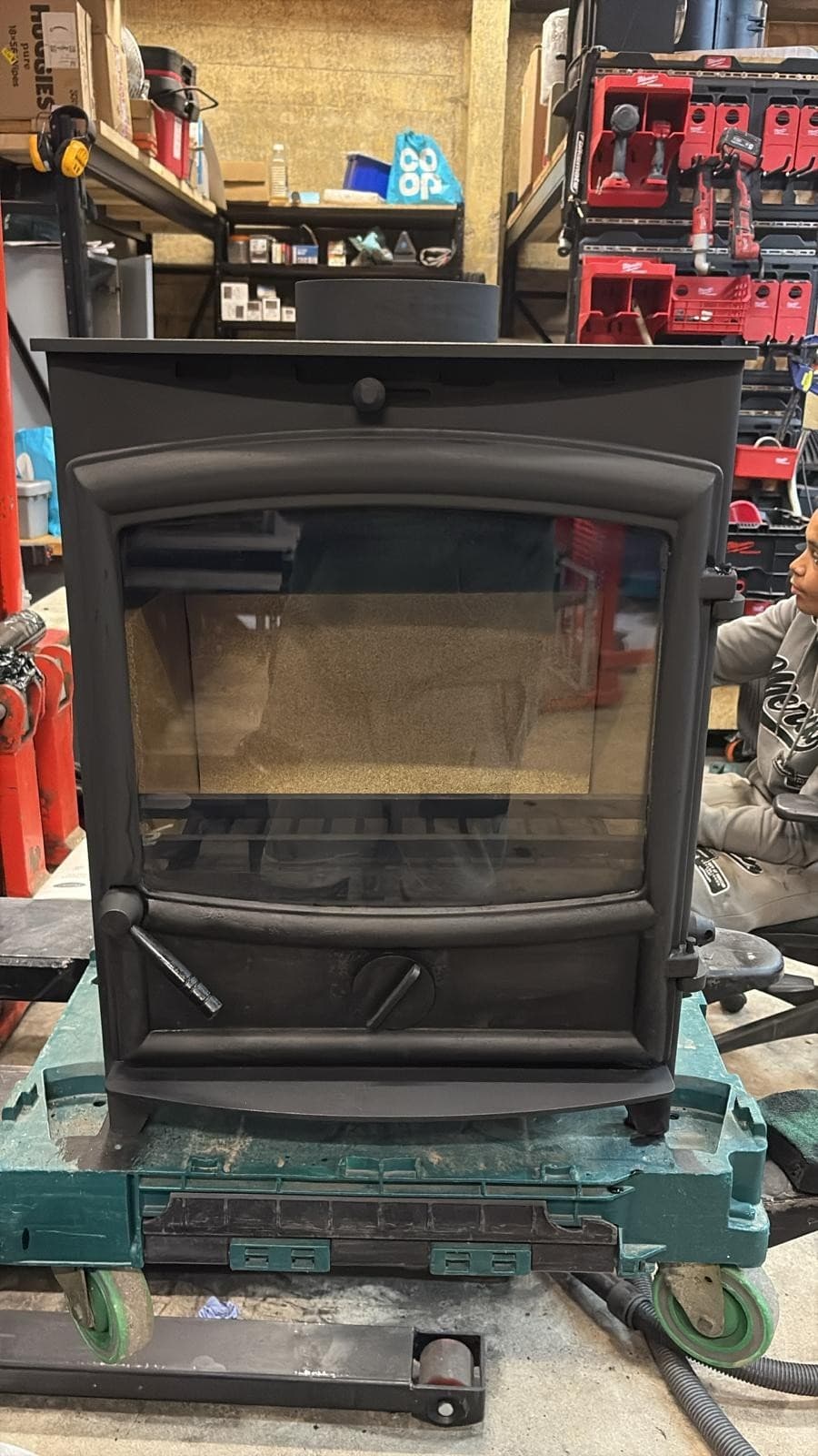 Fireline FX5W Wide Screen 5kW Multi-Fuel Stove  (log,wood+burner), , 🚚🚚🚚 3