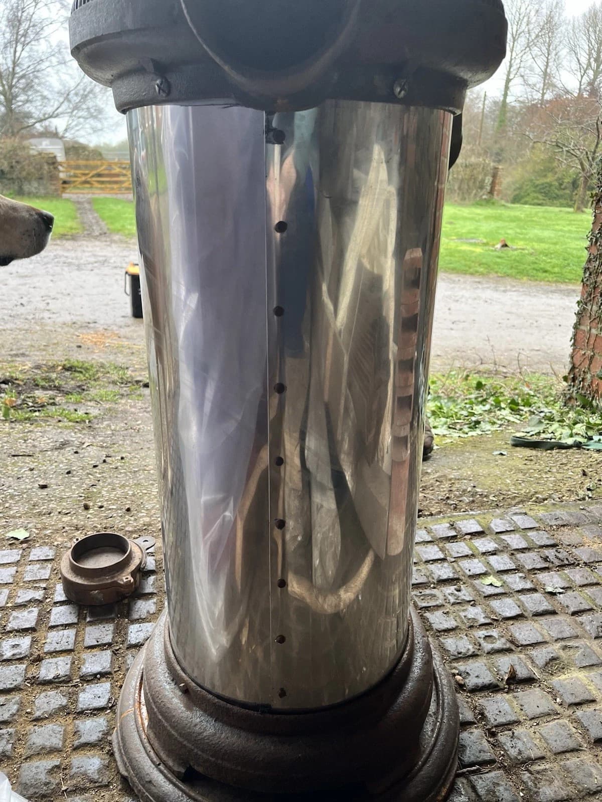 Antique Portways Stove vintage cyclinder stove. lovely old stove ARGE 4