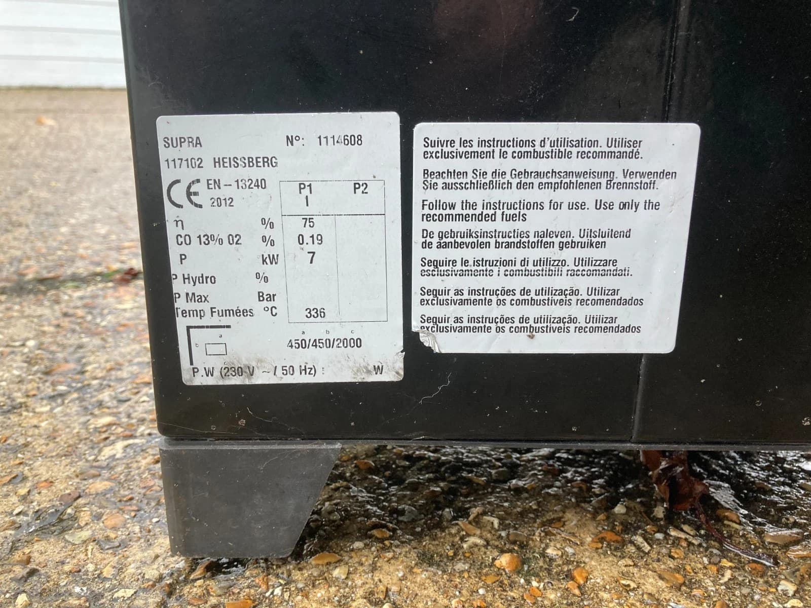 HEISSBERG SUPRA LOG BURNING STOVE 7KW  NEW AND UNUSED 5