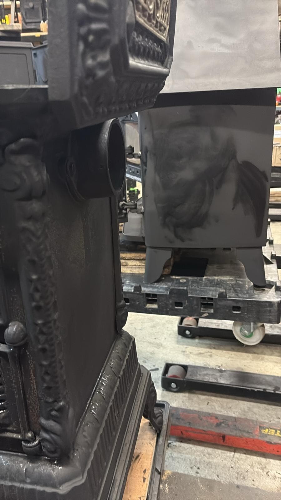 Classic Vintage Cast Iron STOVE 5KW  MULTIFUEL, (log,wood+burner) TOPLOAD 🚚🚚 4