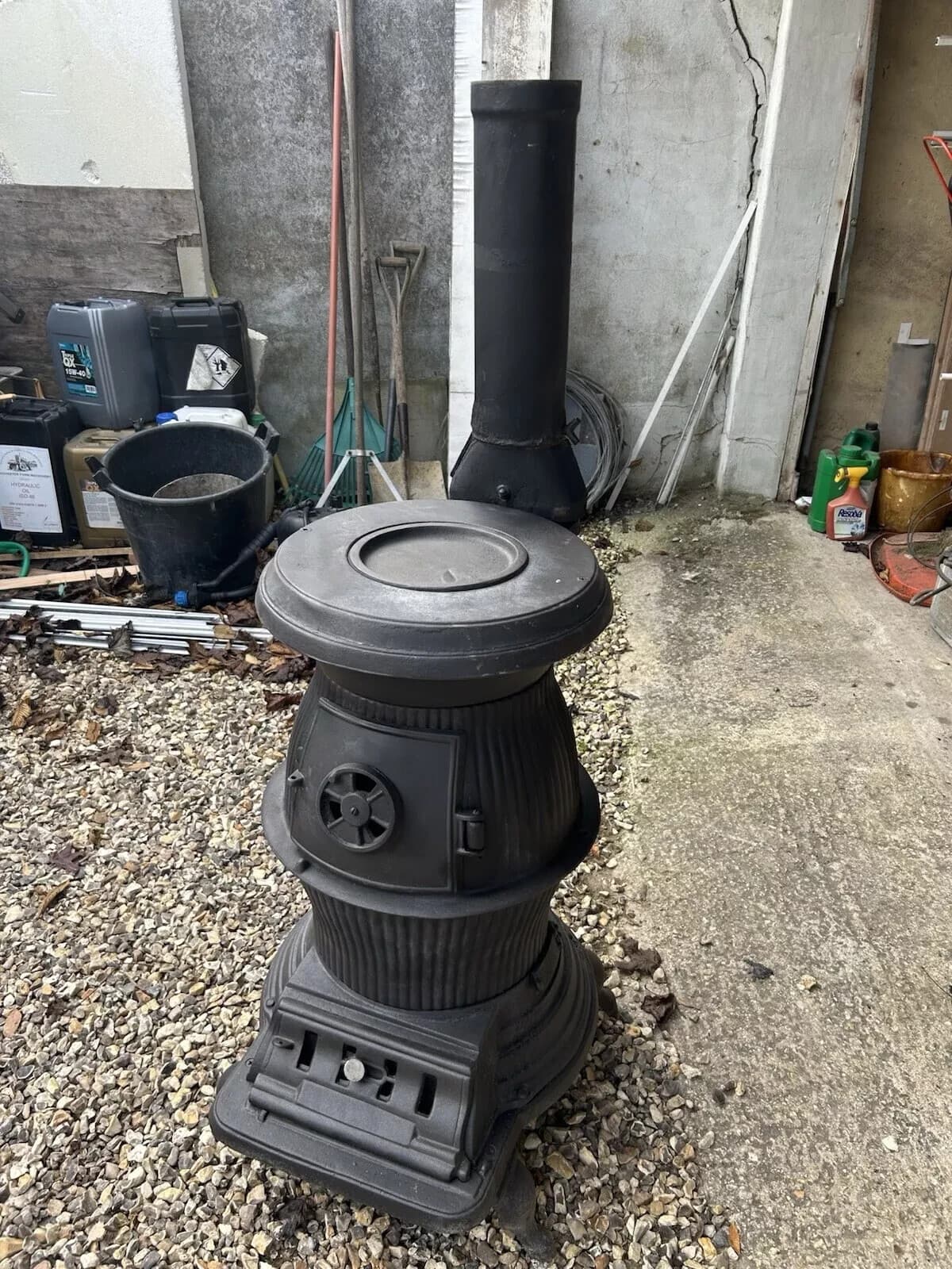 Large pot belly stove MULTIFUEL, 90X50CM  MULTIFUEL, (log,wood+burner) 🚚🚚 2