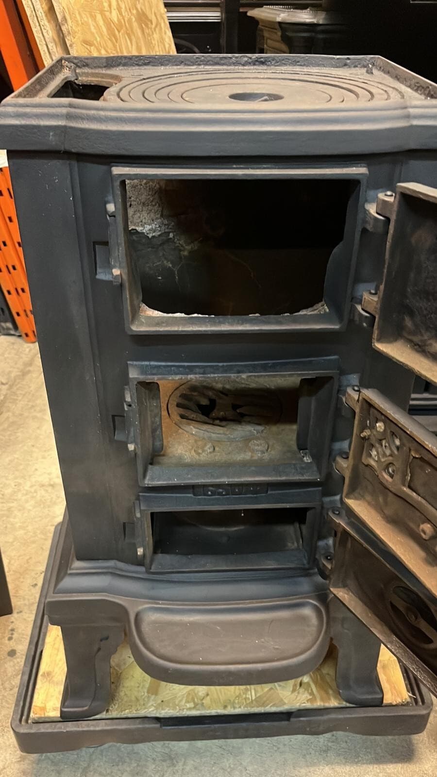 LLANGE SVENDBORD, VINTAGE, CAST IRON STOVE, MULTIFUEL, (log,wood+burner), 🚚🚚🚚 4