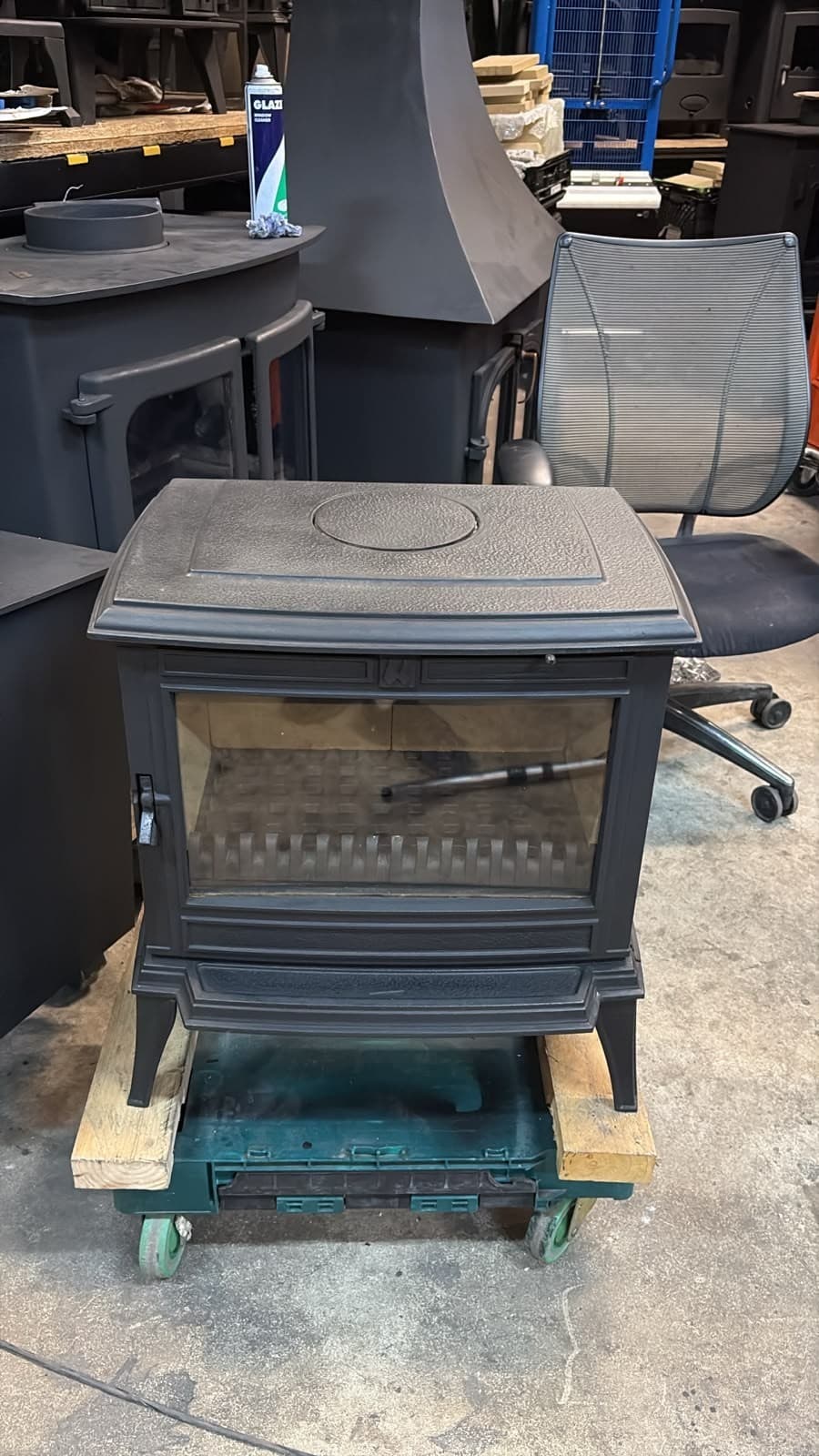 FRANCO BELGE MULTIFUEL 10KW STOVE BLACK, Multifuel, (log,wood+burner), ๐๐