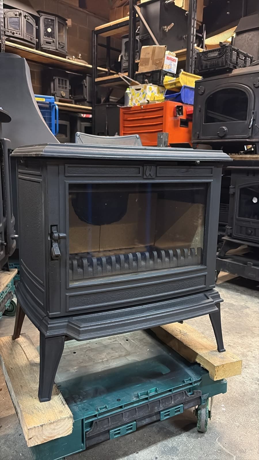 FRANCO BELGE MULTIFUEL 10KW STOVE BLACK, Multifuel, (log,wood+burner), ๐๐ โ view 5