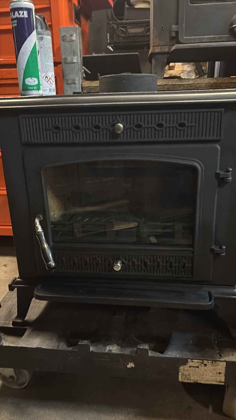 CAST IRON STOVE 11-12Kw, MULTIFUEL,COAL(log,wood+burner) GOOD QUALITY — view 2