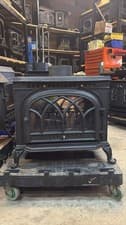 Large CAST IRON vintage Stove DOUBLE SIDED/FRONTED/MULTIFUEL,COAL, LOGBURNER