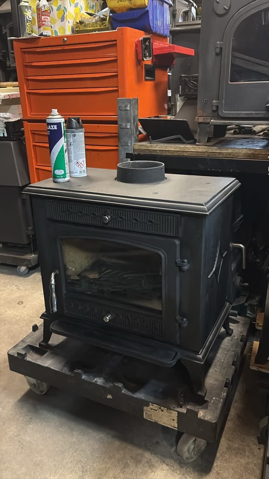 CAST IRON STOVE 11-12Kw, MULTIFUEL,COAL(log,wood+burner) GOOD QUALITY — view 3