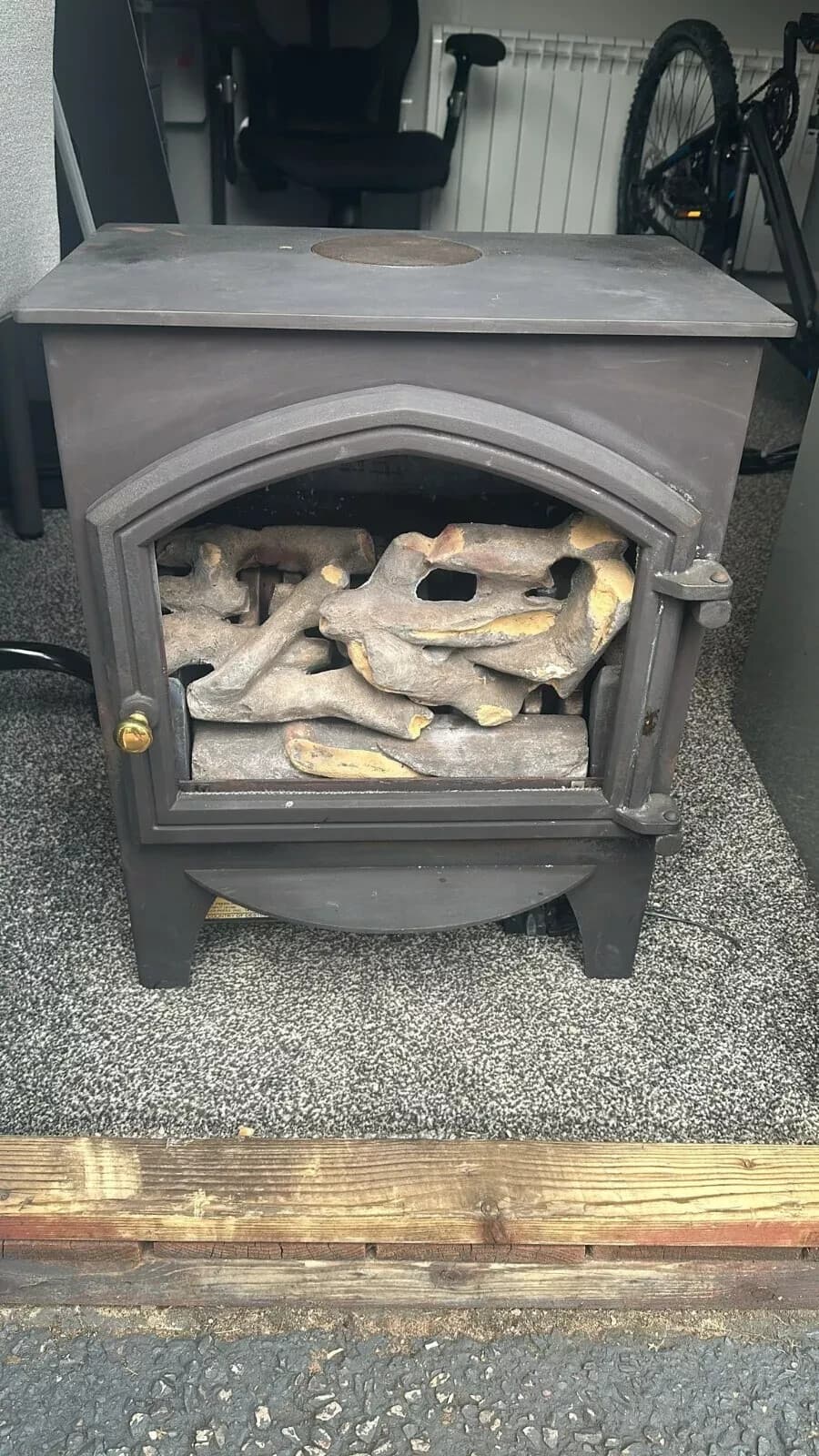 Town And Country Kirkdale Gas Fire Stove Wood Burner Cast Iron Very Heavy