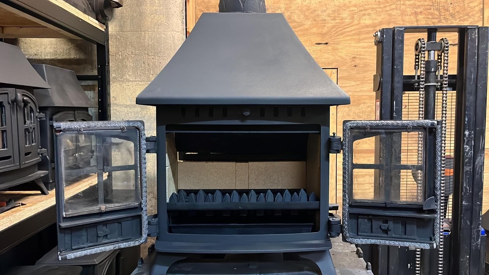Hunter Herald 8 Stove 8kw, MULTIFUEL, (log,wood+burner), CANOPY STOVEπππ 4