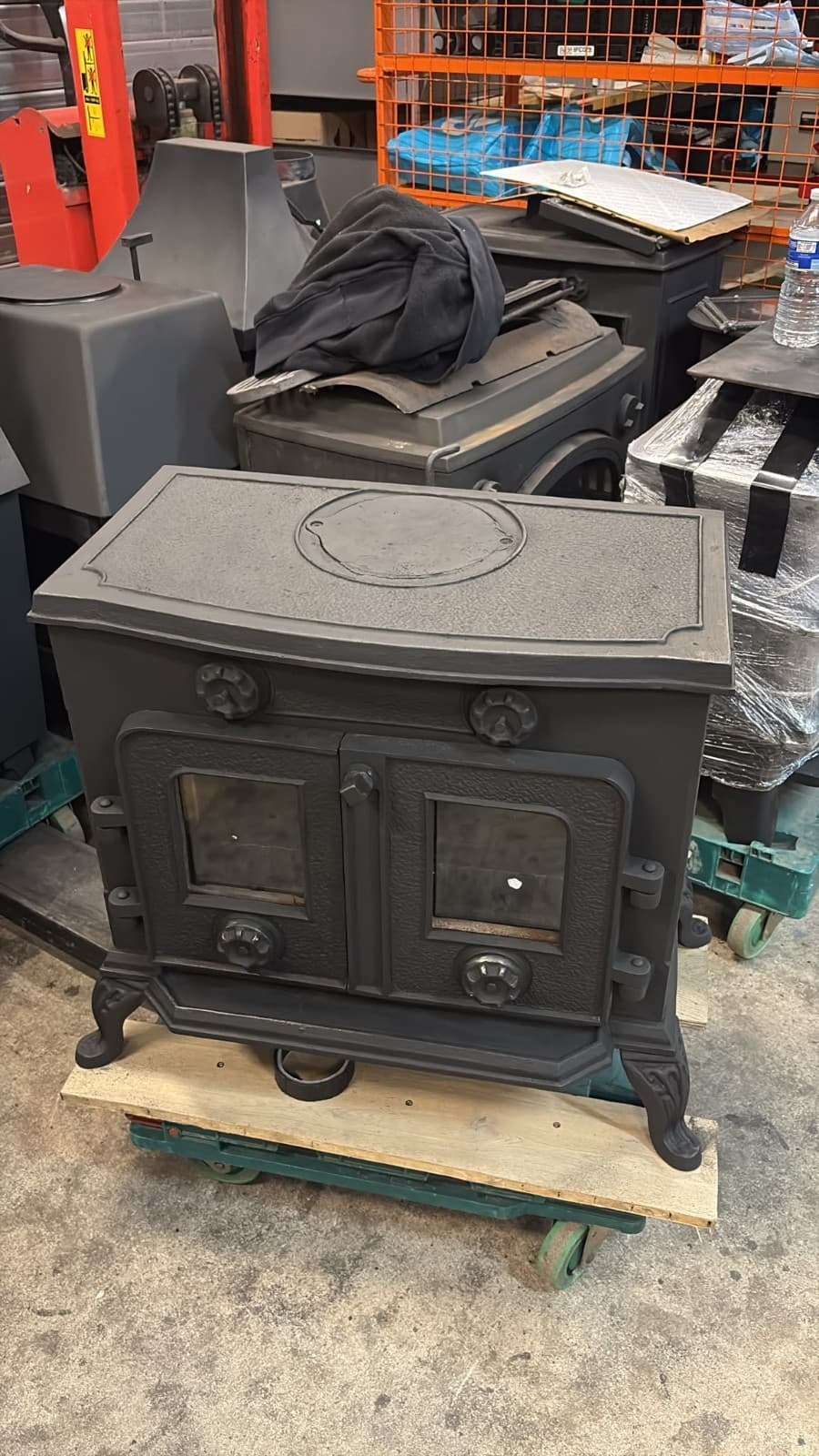 Classic Vintage Cast Iron STOVE 10KW MULTIFUEL, (log,wood+burner) ๐๐ โ view 3